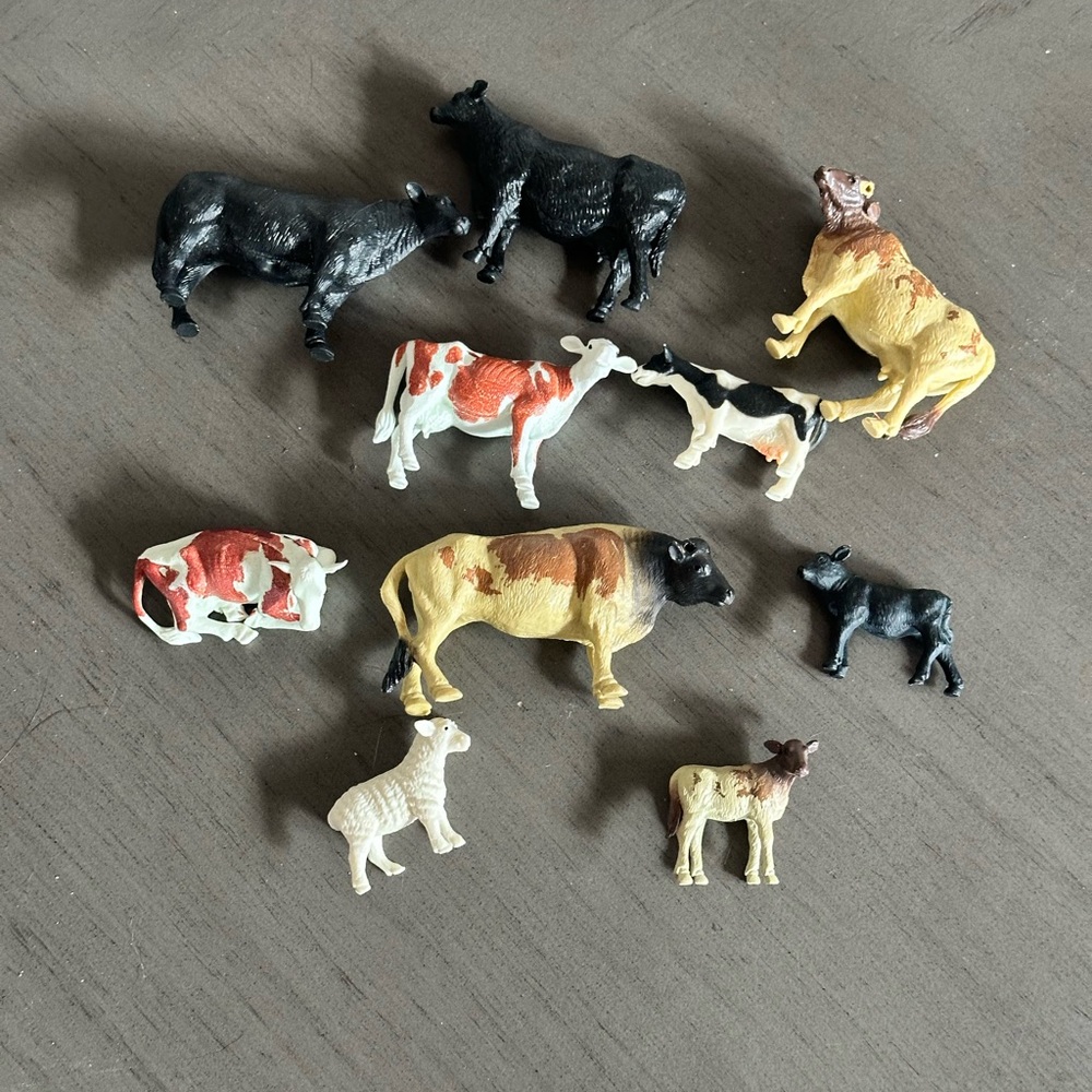 Colorful Farm Animal Figurine Collection